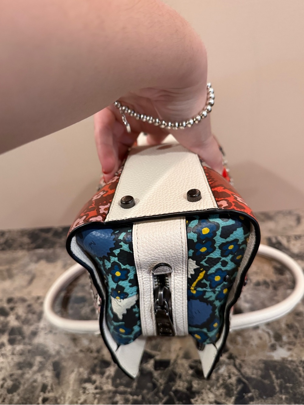 Coach Mercer 24 in Mixed Media Multi-Floral and Blue Wildflower - Picture 9 of 16